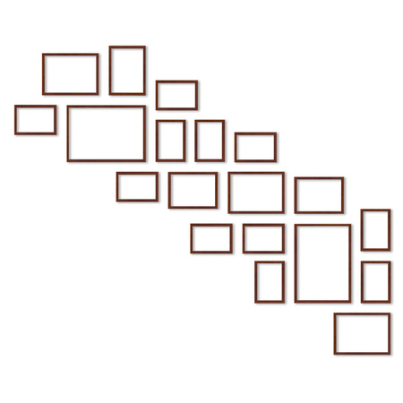 Zestaw brązowych ramek na 19 zdjęć PINIA 3 GF0036 L