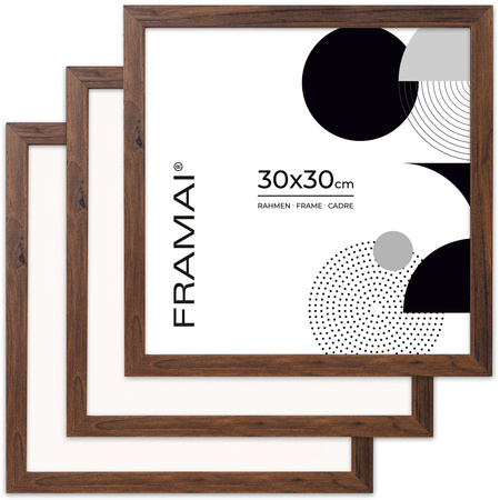 Ramka brązowa HEN 4 30x30 cm