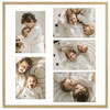 Foto Galeria 50x50 cm - ramka z passe partout na 5 zdjęć 15x21 cm kolor dębowy