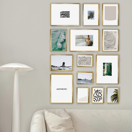 Zestaw złotych ramek na 14 zdjęć HIT 1 Z GF0001