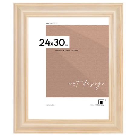 Ramka drewniana DRZG P 01 z Passe Partout- 24x30 cm (15x21cm)