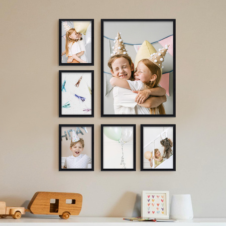 Zestaw czarnych ramek na 6 zdjęć HIT 02 GF0002