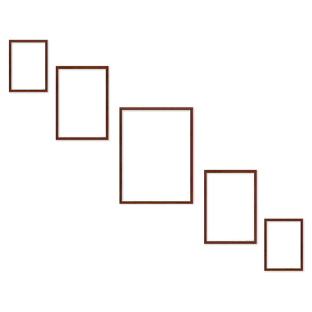 Zestaw brązowych ramek na 5 zdjęć PINIA 3 GF0031 L