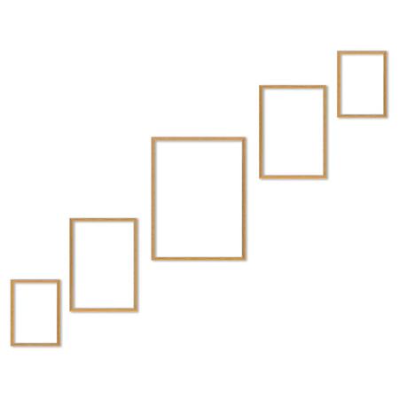 Zestaw naturanych ramek na 5 zdjęć PINIA 00 GF0031 R