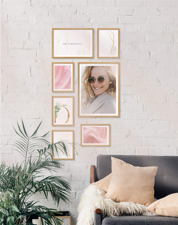 Zestaw naturanych ramek na 7 zdjęć PINIA 00 GF0023