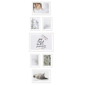 Zestaw białych ramek na 7 zdjęć PINIA 1 GF0017