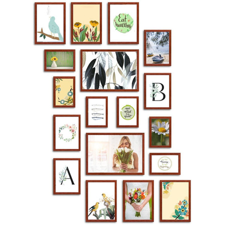 Zestaw naturanych ramek na 18 zdjęć PRESTO 5 GF0006