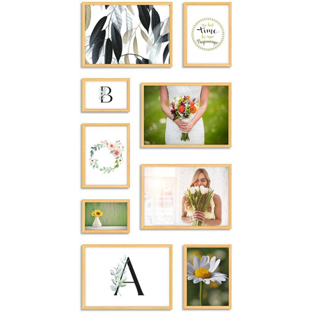 Zestaw naturanych ramek na 9 zdjęć PRESTO 0 GF0004