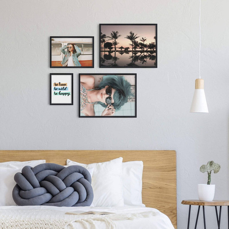 Zestaw czarnych ramek na 4 zdjęć PRESTO 2 GF0008