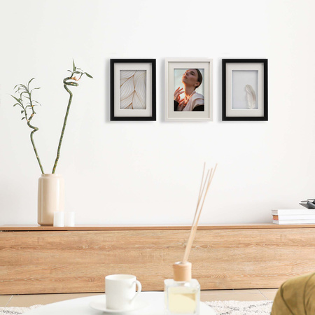 Ramka przestrzenna EFEKT 3D 2 Czarna 25x25 cm (15,5x15,5cm)