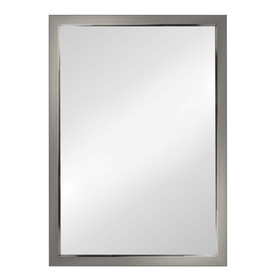 Lustro nowoczesne w srebrno grafitowej ramie LU-1496