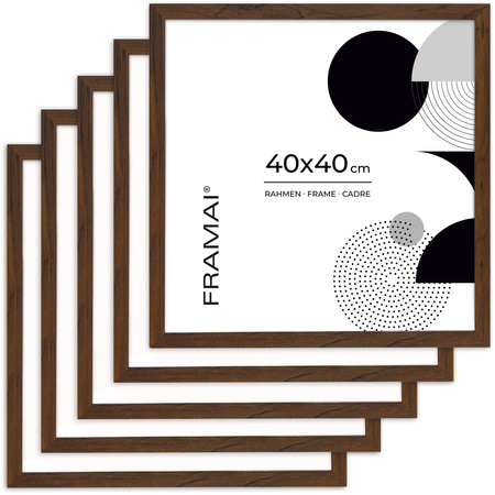 Ramka brązowa HEN 4 40x40 cm