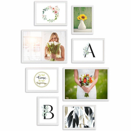 Zestaw białych ramek na 8 zdjęć PRESTO 1 GF0007
