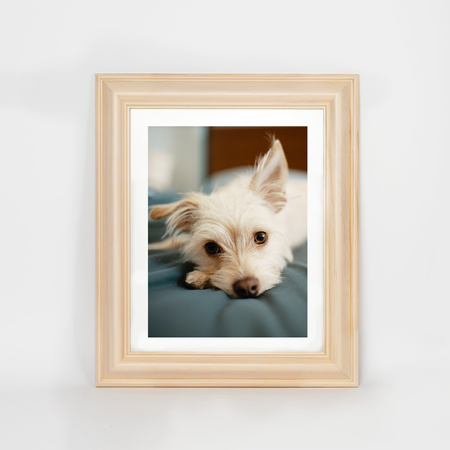 Ramka drewniana DRZG P 01 z Passe Partout- 24x30 cm (15x21cm)