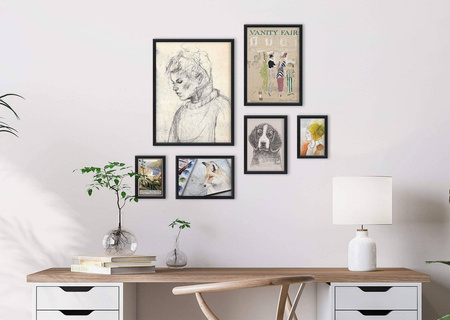 Zestaw czarnych ramek na 6 zdjęć HIT 02 GF0010