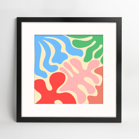 Ramka czarna HEN PASS 2 z passe-partout – rozmiar 40x40 cm (okienko 30x30 cm)