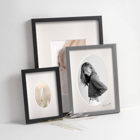 Passe partout 40x50 (30x40) OWAL SREBRNE SILVER - LUCA Q5902