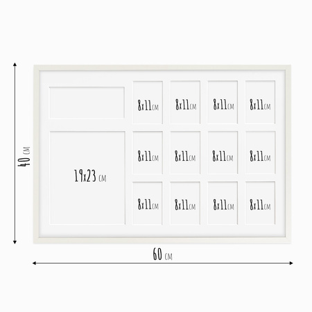 Ramka 40x60 cm kalendarz PIERWSZY ROCZEK - kolaż na 13 zdjęć