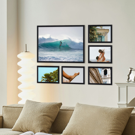 Zestaw czarnych ramek na 6 zdjęć HIT 02 GF0002