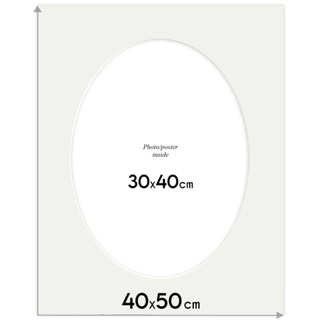 Passe partout 40x50 (30x40) OWAL BEŻOWE POWDER - LUCA Q5205