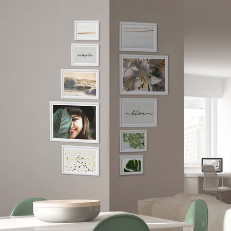 Zestaw białych ramek na 10 zdjęć PINIA 1 GF0039