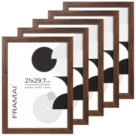Pakiet 5 szt. ramek brązowych HEN 4 21x29,7 cm