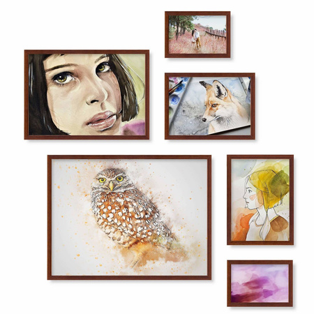 Zestaw brązowych ramek na 6 zdjęć PINIA 3 GF0010