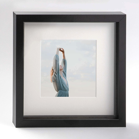 Ramka przestrzenna EXPO 3D Czarna 40x40 cm (30x30cm)