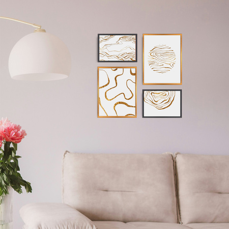 Zestaw złoto-czarnych ramek na 4 zdjęć PRESTO Z2 GF0003