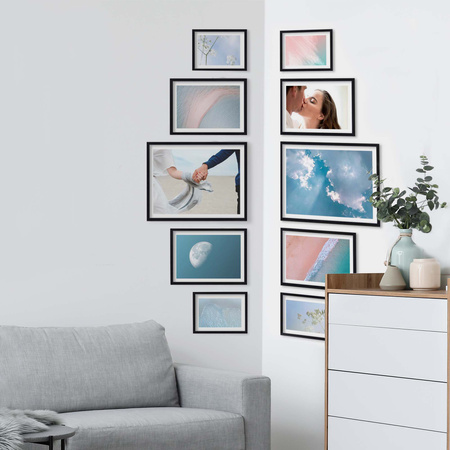 Zestaw czarnych ramek na 10 zdjęć PINIA 2 GF0040