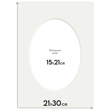 Passe partout 21x30 (15x21) OWAL ZIELONE PISTACJOWE - LUCA Q5502