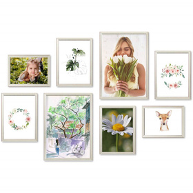 Zestaw srebrnych ramek na 8 zdjęć PRESTO S GF0007