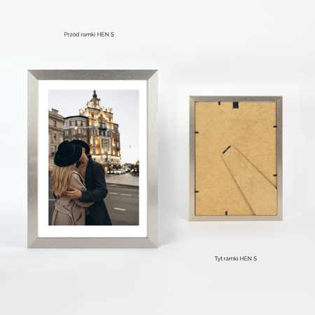 Pakiet 5 szt. srebrnych ramek HEN S 21x29,7 cm