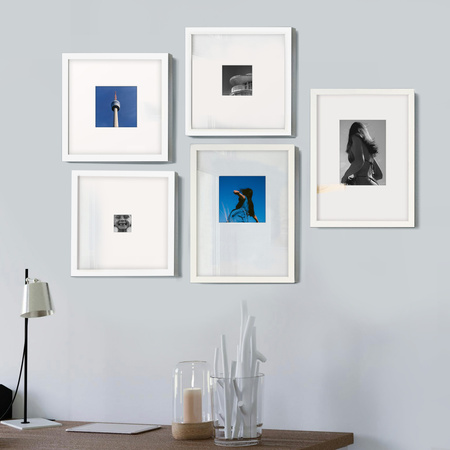 Ramka czarna HEN PASS 2 z passe-partout – rozmiar 30x30 cm (okienko 20x20 cm)