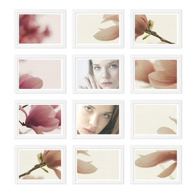 Zestaw białych ramek na 12 zdjęć PINIA 1 GF0018