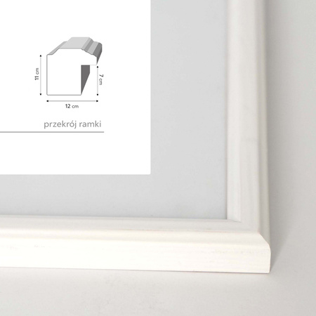 Pakiet białych ramek drewnianych 5 szt. DRWA 1 PAK 21x30 cm