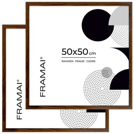 Ramka brązowa HEN 4 50x50 cm