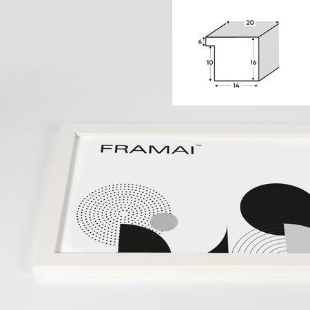 Ramka biała HEN 1 30x30 cm