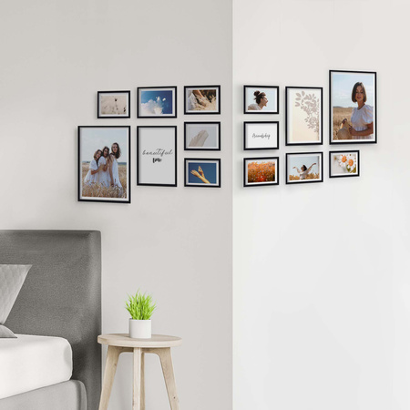Zestaw czarnych ramek na 14 zdjęć PINIA 2 GF0042