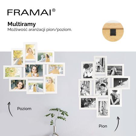 Multirama na 9 zdjęć MULTI HEN 1 ramka na zdjęcia w kolorze białym