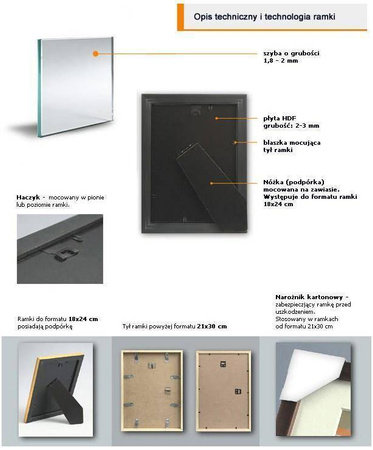 Ramka drewniana DRZ A 1 15x21 cm