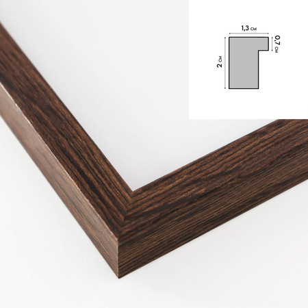 Ramka brązowa FDM 6 40x60 cm
