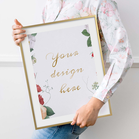 Ramka aluminiowa złota QAL 40x60 cm