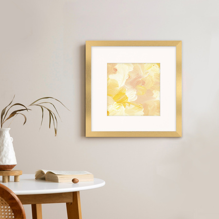 Ramka złota HEN PASS Z z passe-partout – rozmiar 30x30 cm (okienko 20x20 cm)