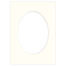 Passe partout 21x30 (15x21) BIAŁY OWAL OFF WHITE  LUCA Q5104