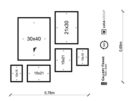 Zestaw białych ramek na 6 zdjęć PRESTO 1 GF0010