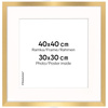Ramka HEN 40×40 cm, złota z passe-partout 30×30 cm