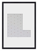 Ramka LITERKA "L" Czarna. Ramka z passe partout o rozmiarze 21x30 cm