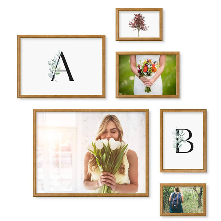 Zestaw brązowych ramek na 6 zdjęć PRESTO 3 GF0010