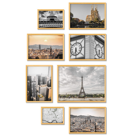 Zestaw naturalnych ramek na 16 zdjęć HIT 0 CORNER GF0009